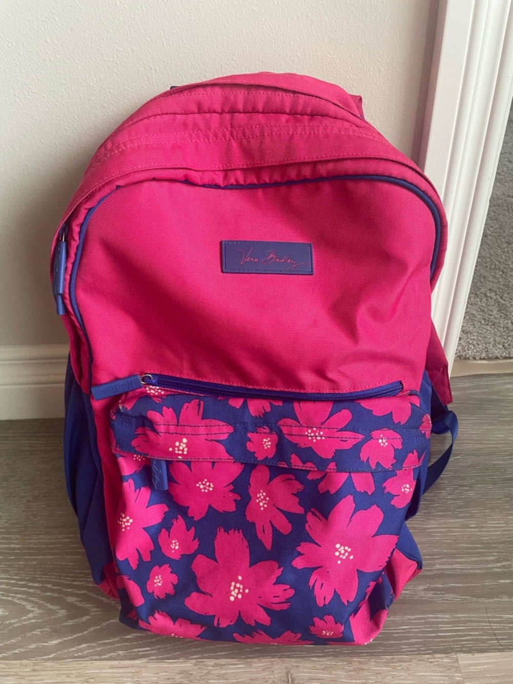 Vera Bradley Hot Pink and Navy Floral Backpack